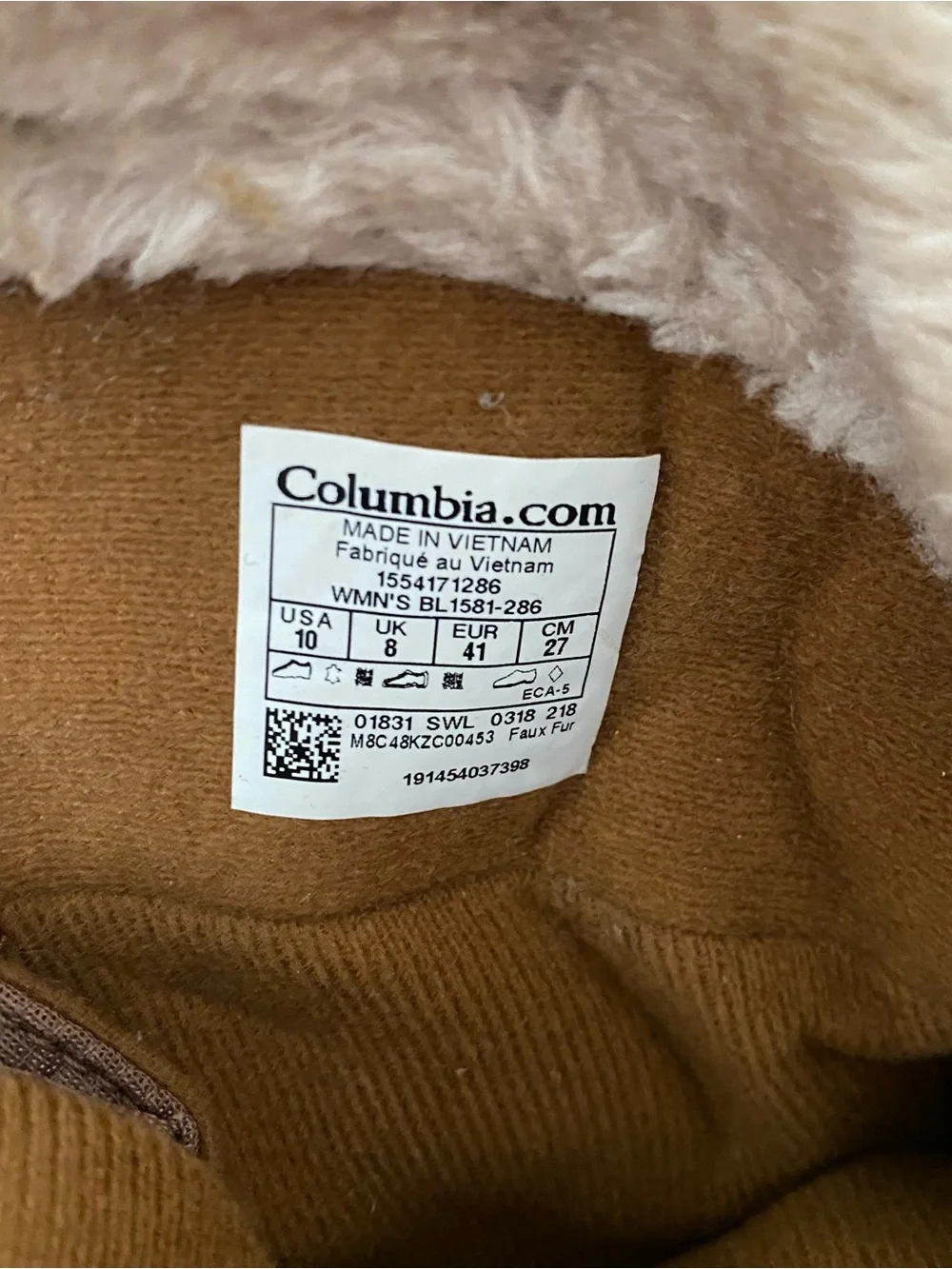 Columbia Womens Ice Maiden II Waterproof Snow Boots Elk Brown Size 10